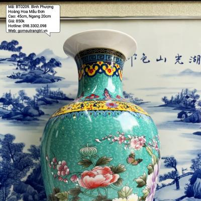 Lộc bình họa tiết Phượng Hoàng - Hoa Mẫu Đơn